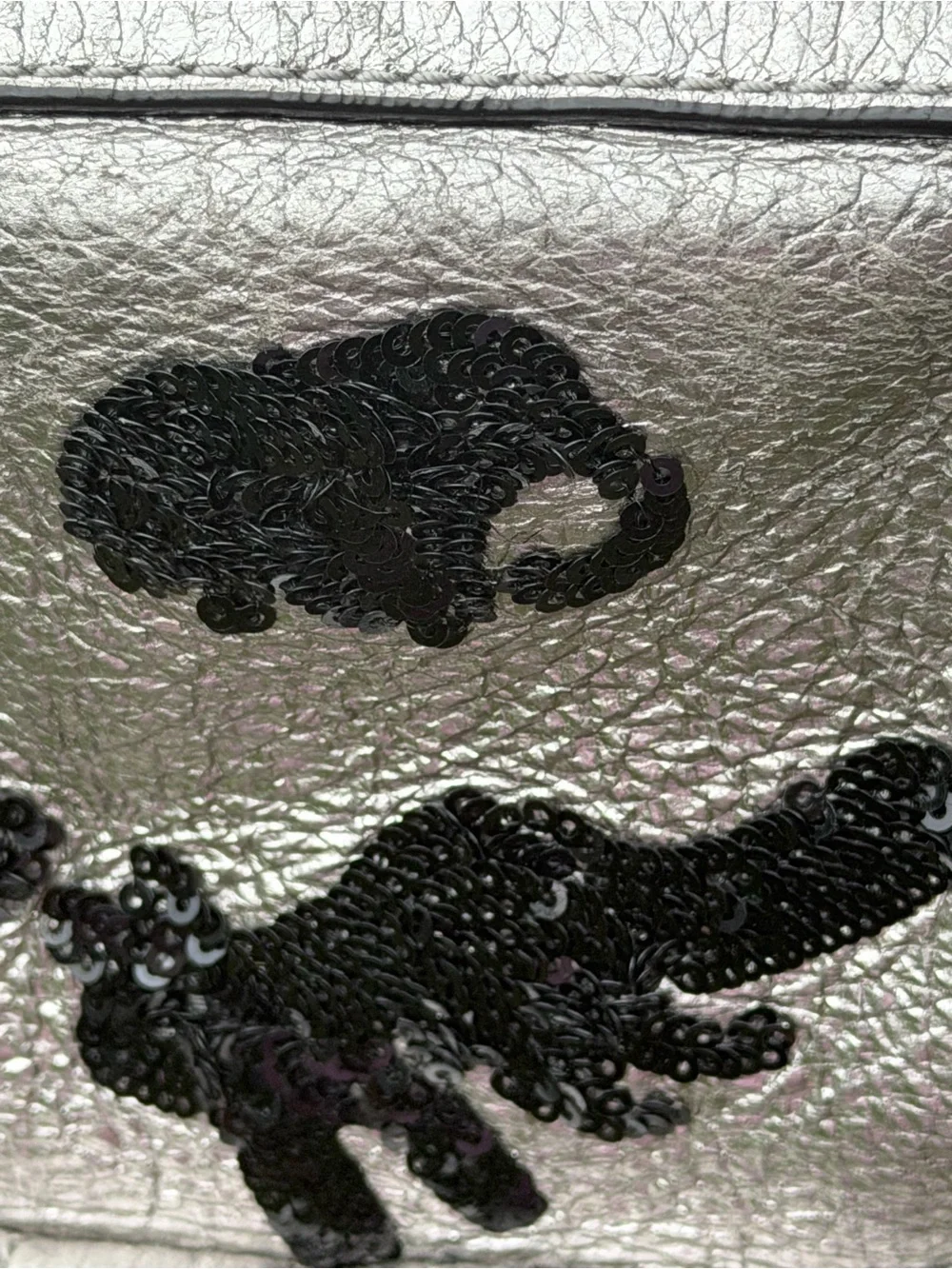 Marc Jacobs Gotham Flocked Animals Silver Leather Backpack Rare